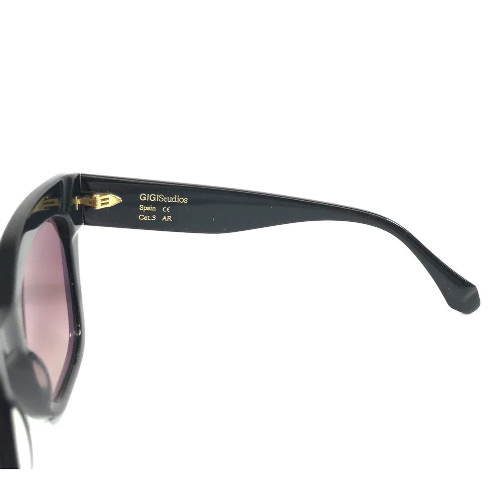 Gigi Studios Sunglasses ALTEA 6789/1 Shiny Black Frames with Red Gradient Lenses